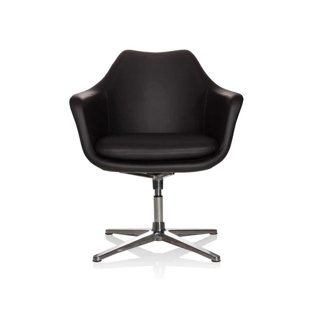 Hjh Office Bürostuhl Loungesessel Kunstleder Schwarz Position Return System B-Ware - 4251084664367