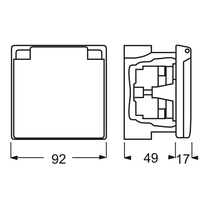 B-Ware Busch Jaeger Perilex Steckdose Steckdose Weiß Unterputz Thermoplast Klappdeckel - 4011395100776