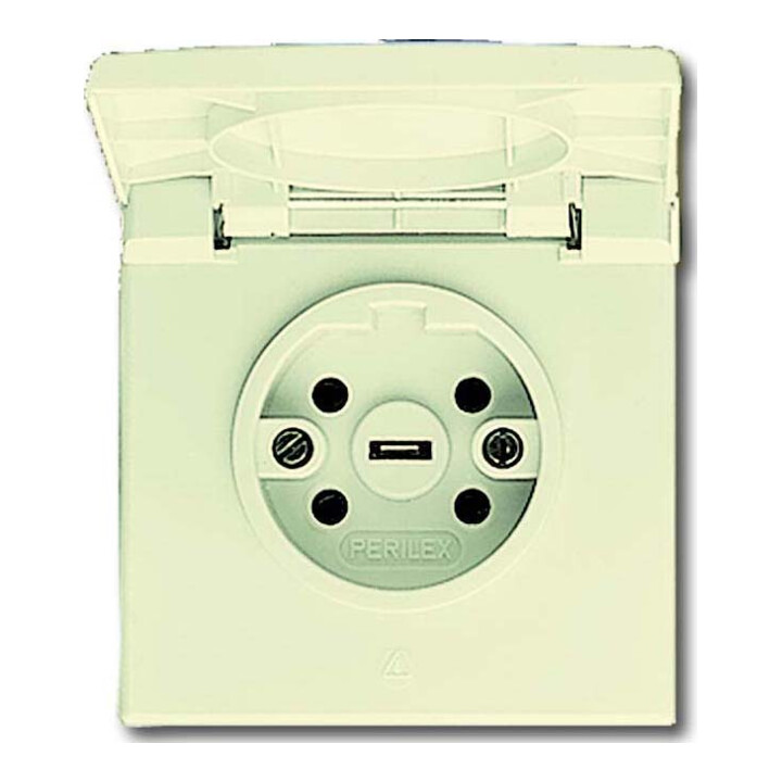 B-Ware Busch Jaeger Perilex Steckdose Steckdose Weiß Unterputz Thermoplast Klappdeckel - 4011395100776