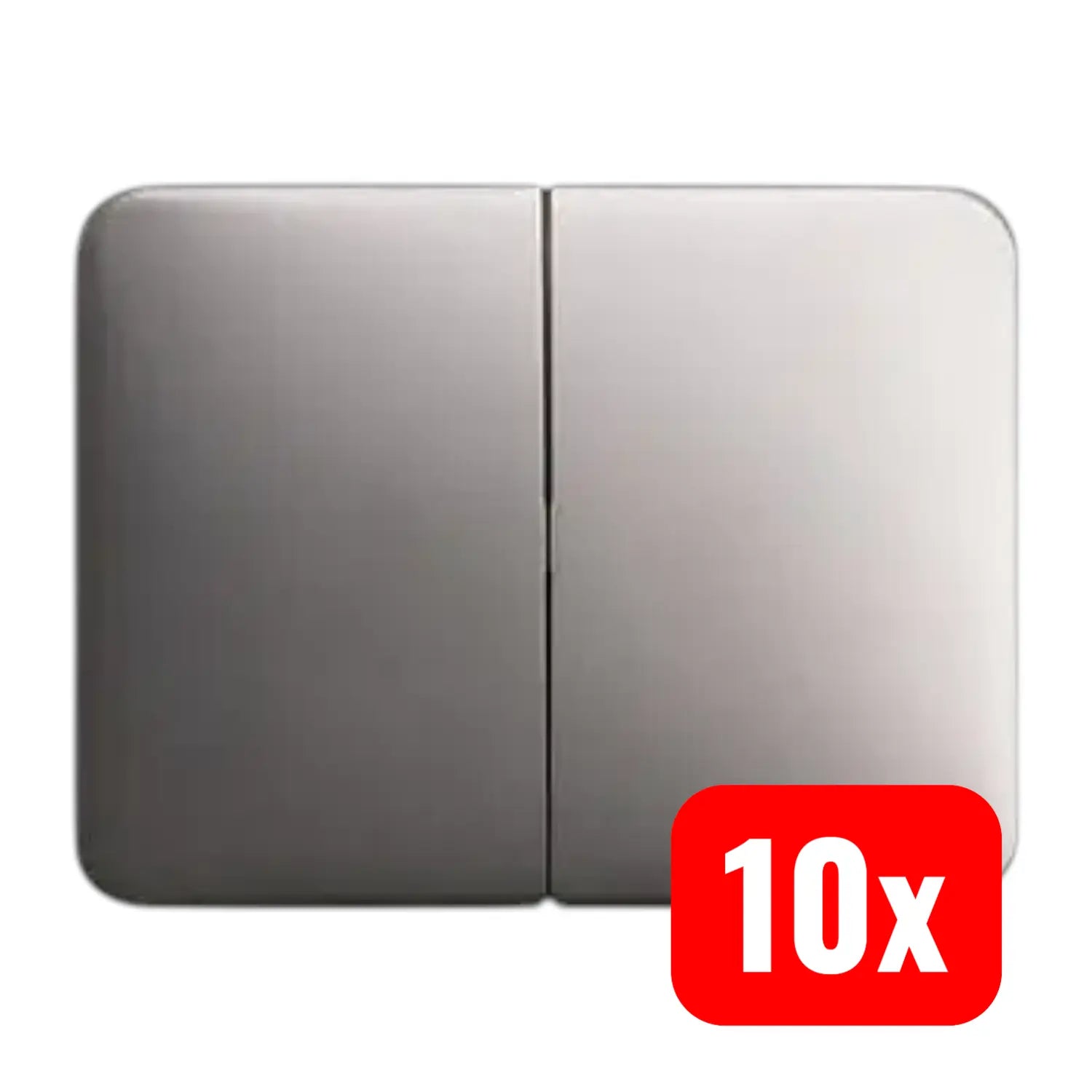 B-Ware Busch Jaeger Wippe Schalter Taster Serienschalter Alu Platin Zweiteilig 10 Stück - 4011395126509