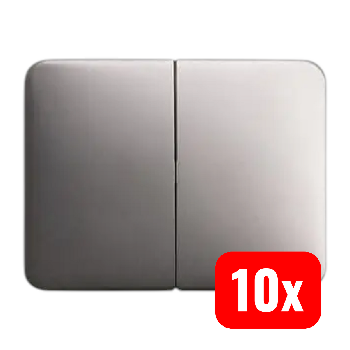 Busch Jaeger Wippe Schalter Taster Serienschalter Alu Platin zweiteilig 10 STÜCK - 4011395126509