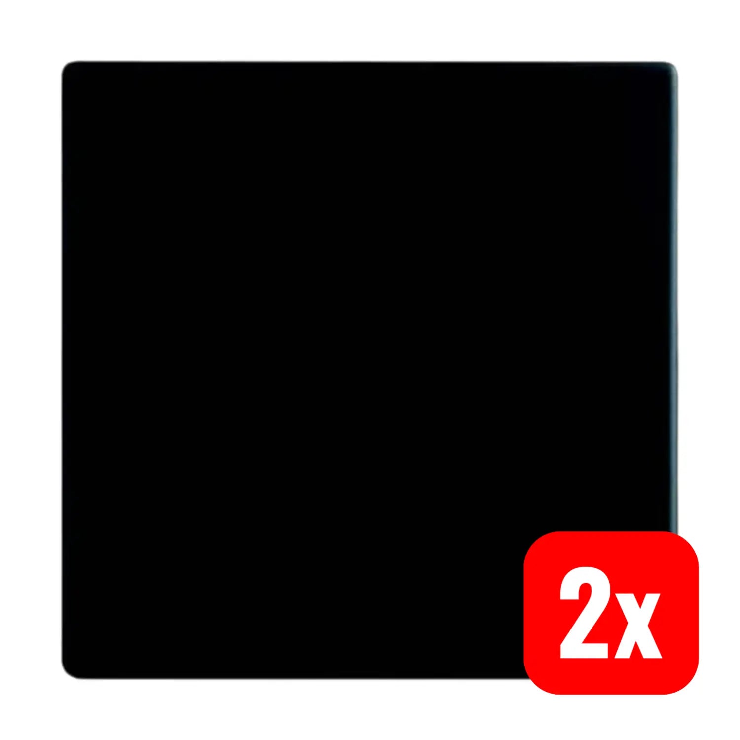 B-Ware Busch Jaeger Wippe Schalter Taster Abdeckung Schwarz Kunststoff Matt 2 Stück - 4011395129685