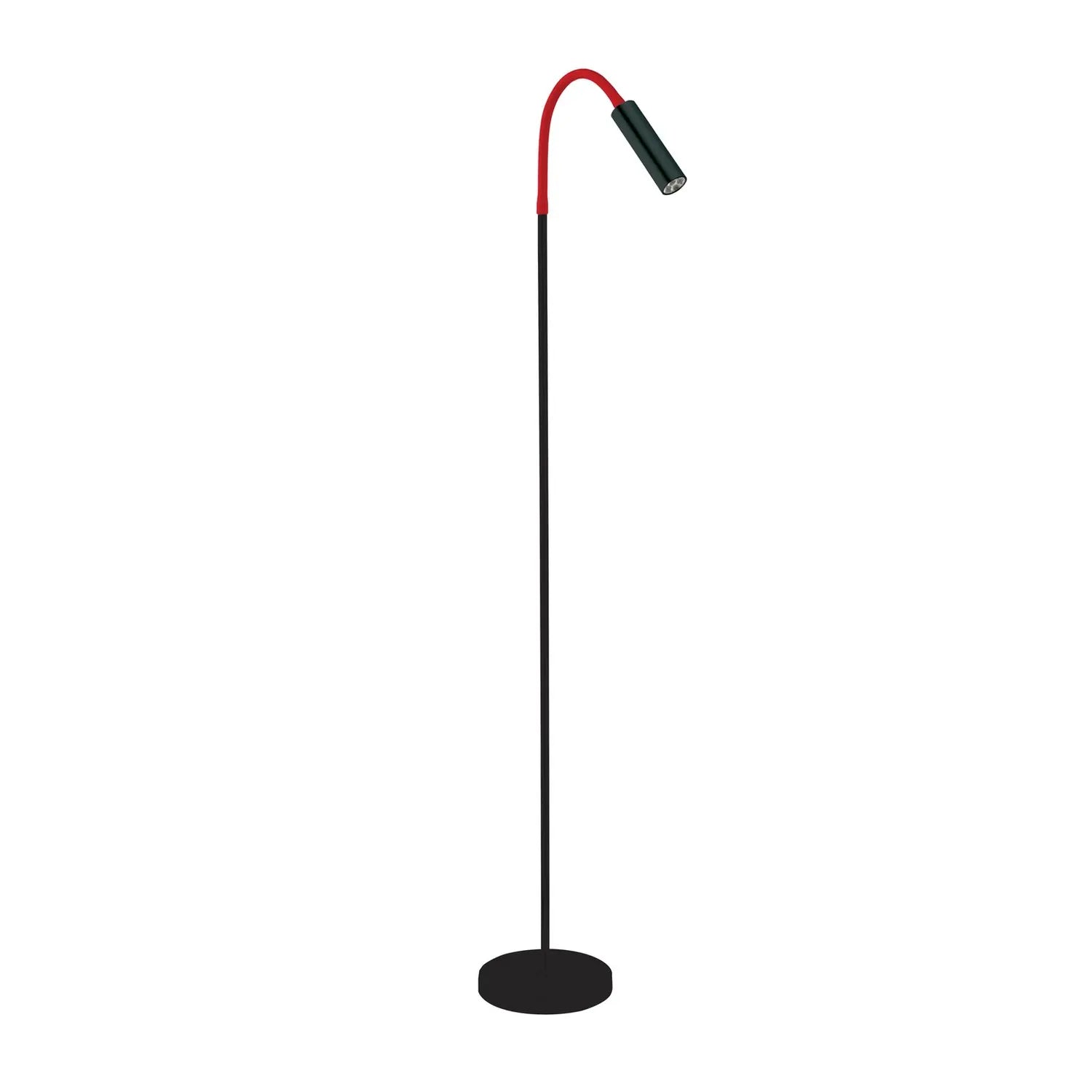 B-Ware Busch Stehlampe Standlampe Led Rocco Flexarm Schwarz Rot Aluminium Schalter - 4019231053163