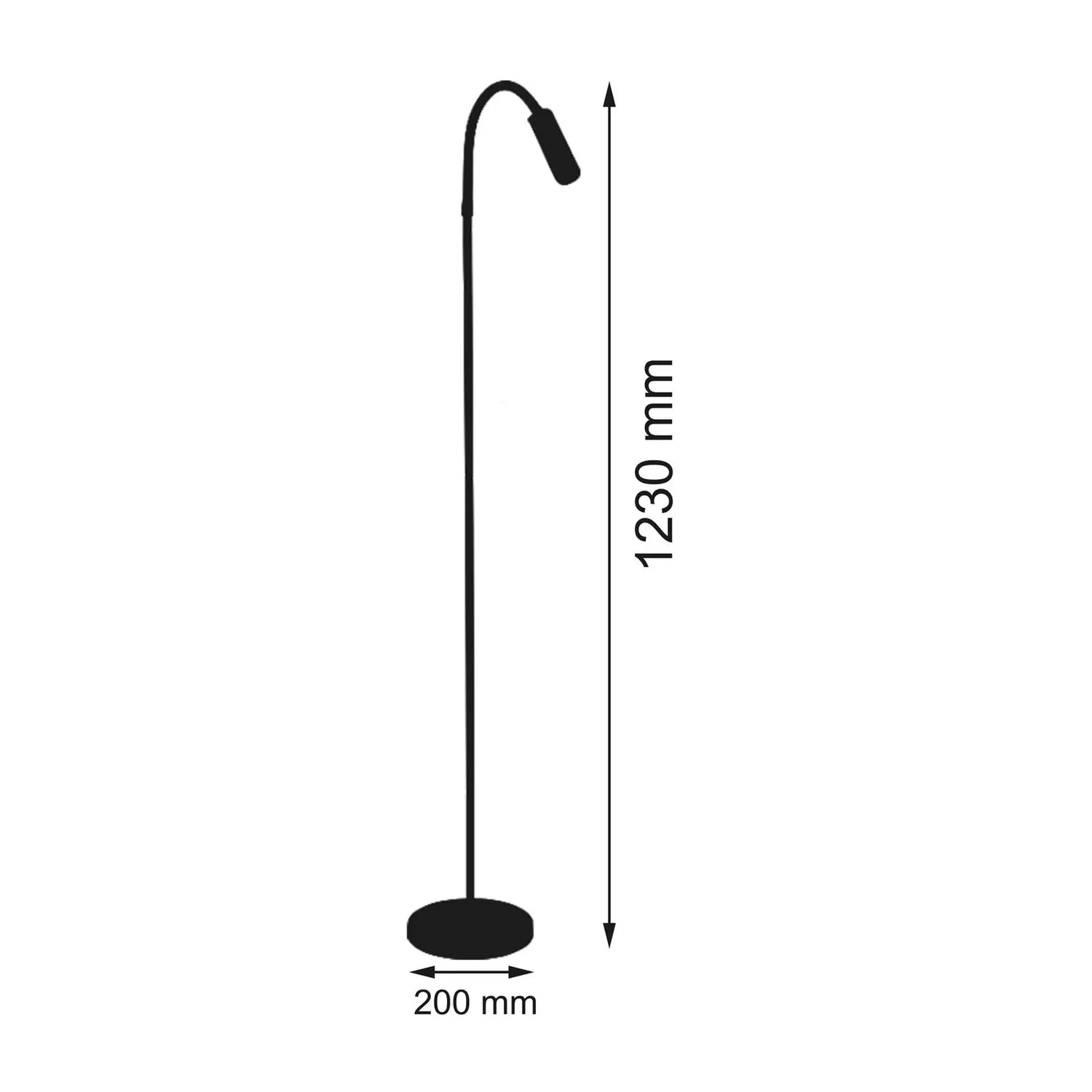 B-Ware Busch Stehlampe Standlampe Led Rocco Flexarm Schwarz Rot Aluminium Schalter - 4019231053163