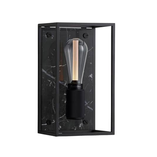 B-Ware Buster + Punch Wandleuchte Wandleuchte Lampe Caged Wall Medium Marmor Schwarz E2 - 5060603613880