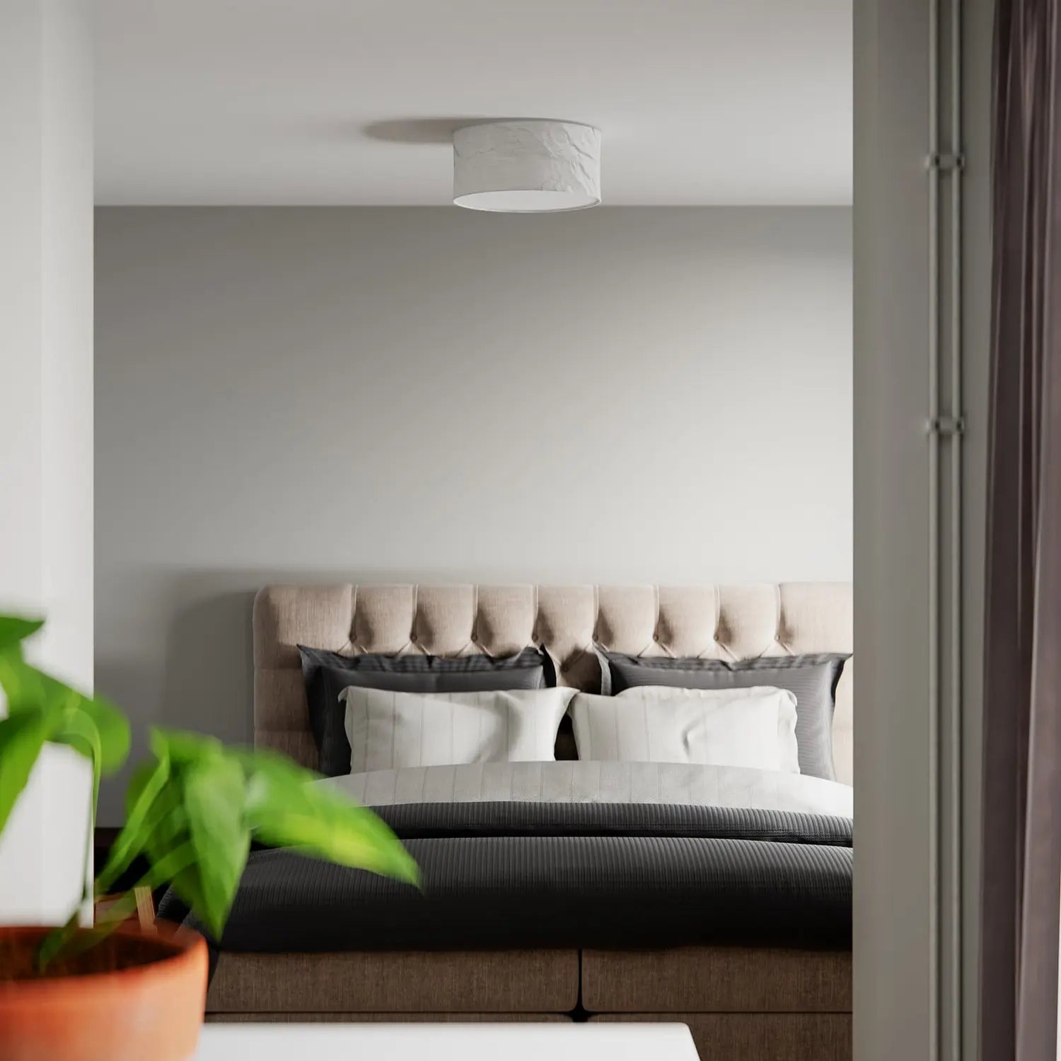 B-Ware By Rydéns Deckenleuchte Lampe Vita Leuchte Weiß Leinen Beleuchtung - 7391741011343