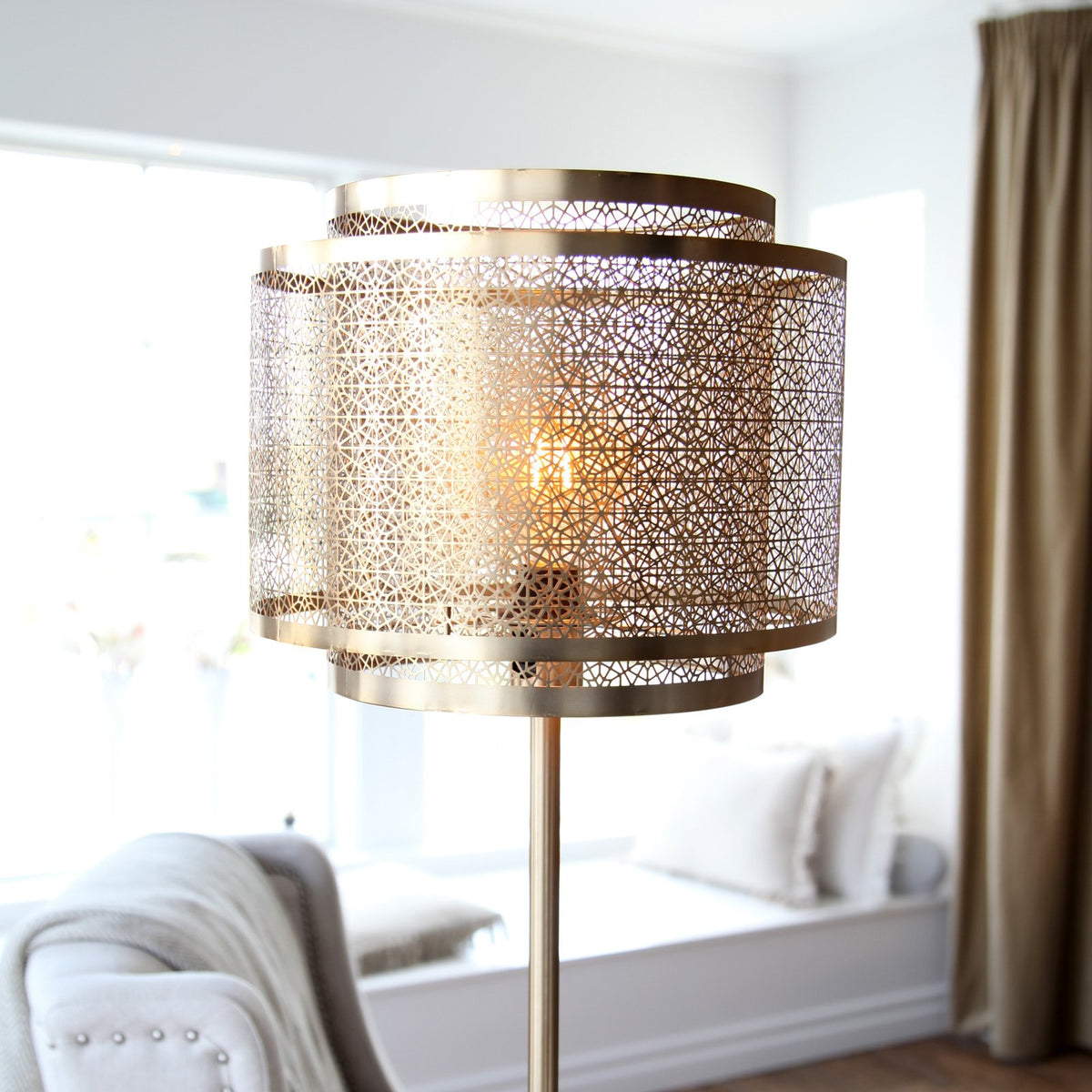 By Rydéns Hermine Stehleuchte Stehleuchte Lampe Leuchte Wohnzimmerlampe messing - 7391741001801