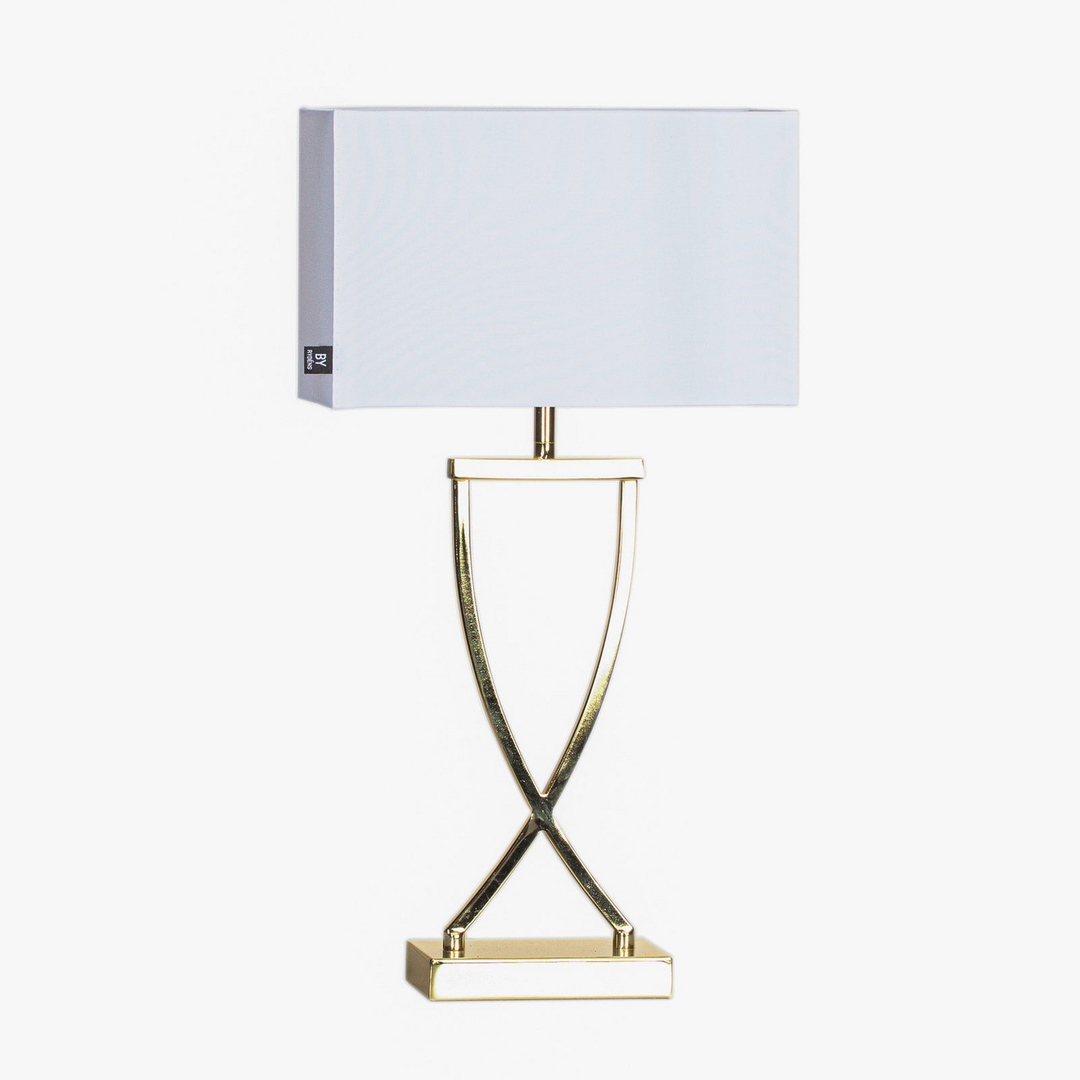 By Rydéns Omega Tischleuchte Tischlampe Messing Weiß Höhe 52cm Tischlampe Spot B-Ware