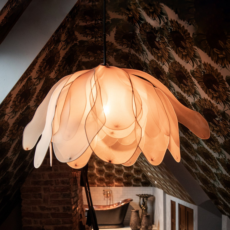 By Rydéns Pendelleuchte Hängeleuchte Lou Lou Natur Pendellampe Stoff Beige 80cm  B-Ware - 7391741011138