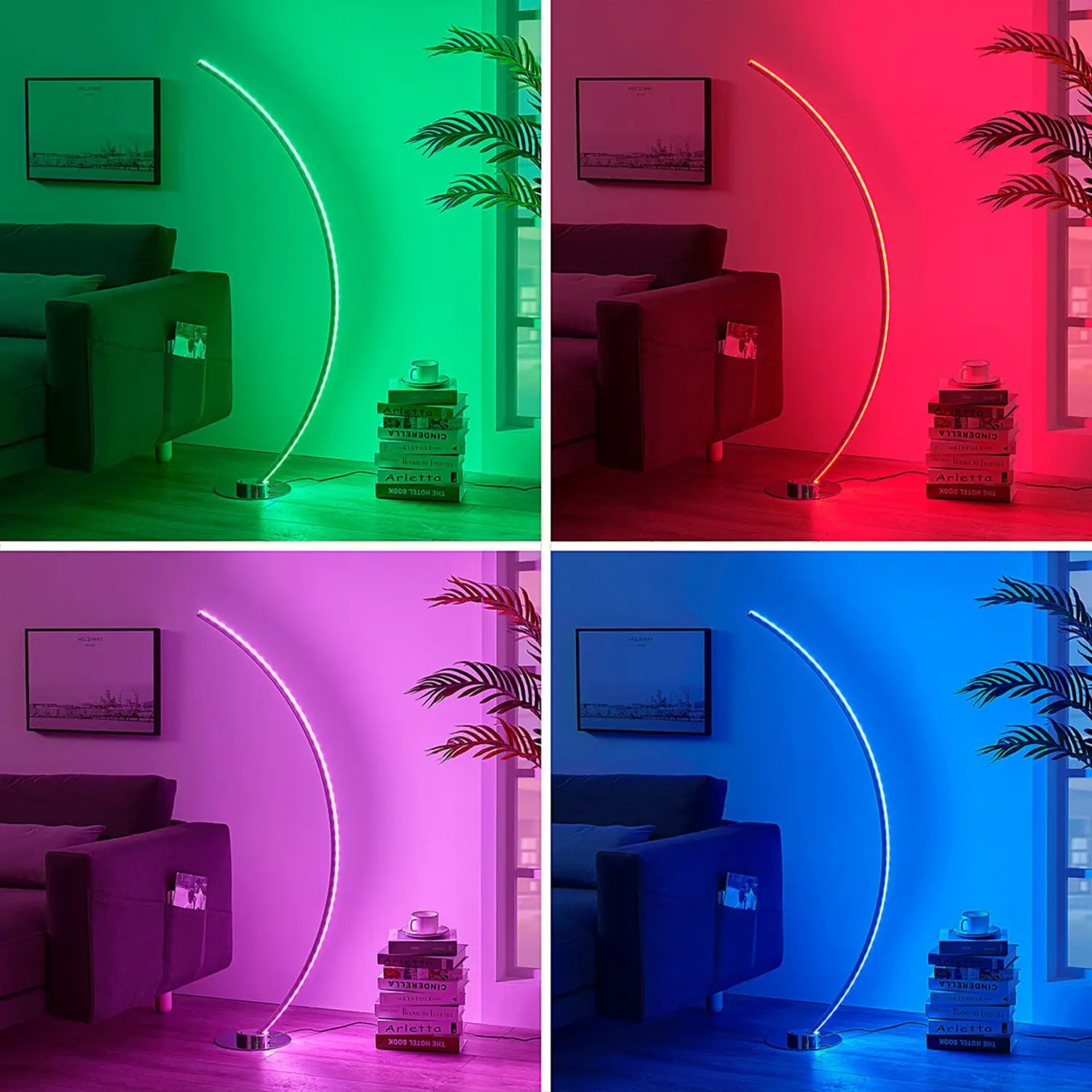 B-Ware Lindby Led Stehlampe Amaro Stehleuchte Lampe Wohnzimmerlampe Leuchte Rgbw Chrom - 4251096546903