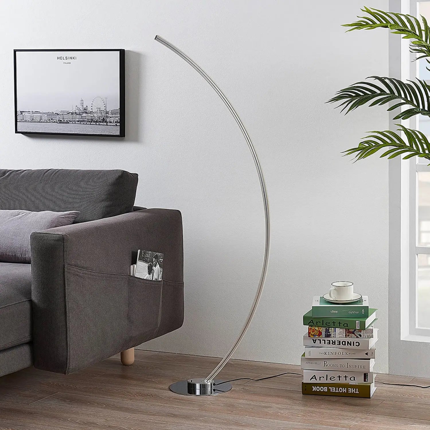 B-Ware Lindby Led Stehlampe Amaro Stehleuchte Lampe Wohnzimmerlampe Leuchte Rgbw Chrom - 4251096546903