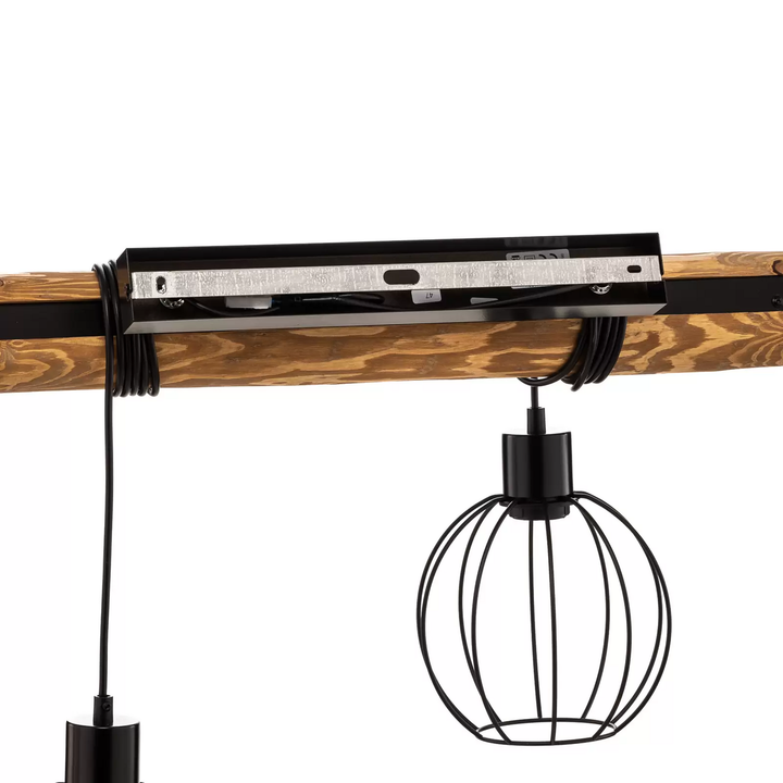 Deckenleuchte Karou, 6-flammig kiefer Deckenlampe Pendellampe Pendelleuchte E27