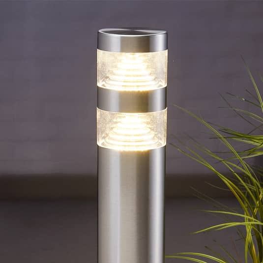 Lindby Edelstahl-Wegeleuchte Lampe Weglampe Leuchte Lanea mit LEDs 60cm 8,1W