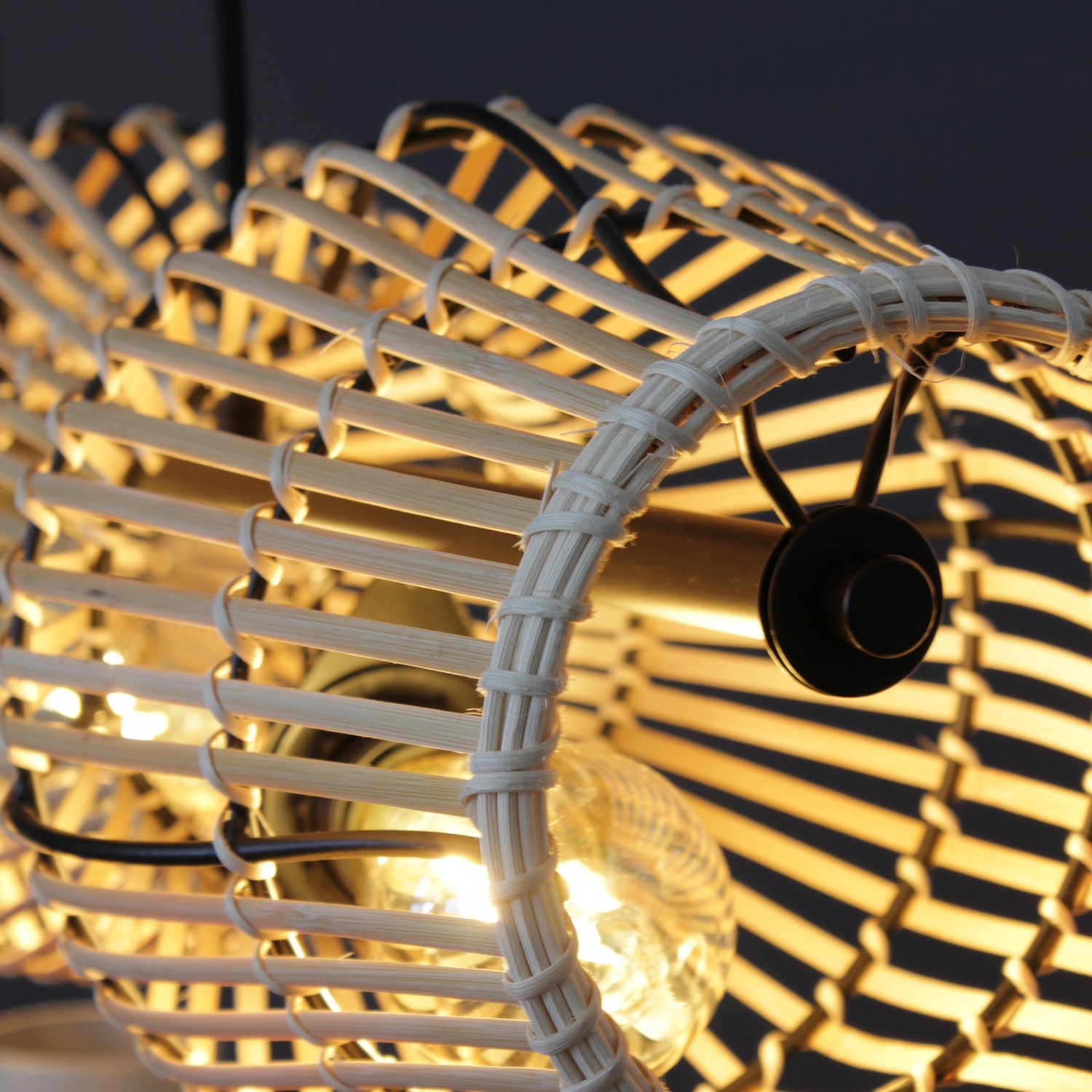 Eco Light Hängeleuchte Bamboo Hängelampe Deckenlampe Lampe Led Natur 3 Flammig   B-Ware - 4250294322913