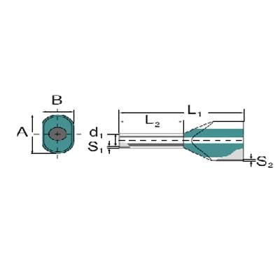 Weidmüller 9202830000 0.75 mm² Zwillings-Aderendhülse Steckverbinder Stecker