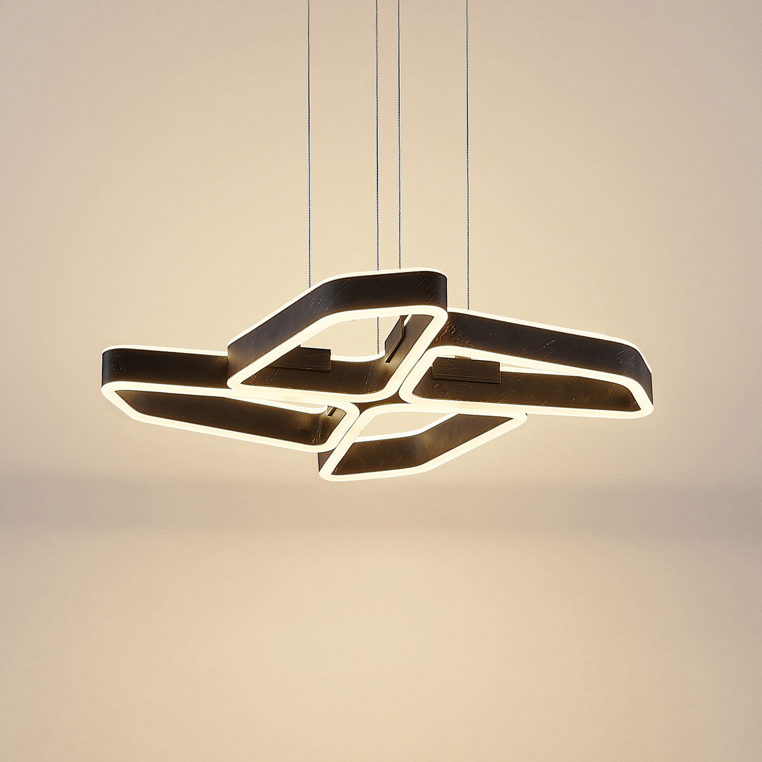 Lucande Quinn Led Hängeleuchte Hängeleuchte Deckenlampe Designlampe Schwarz Matt B-Ware - 4251911710960