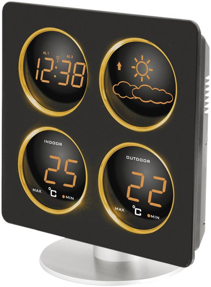 Techno Line WS 6830 Funk-Wetterstation Thermometer digital Anzeige schwarz458 - 4029665068305