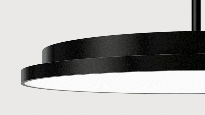 Lightnet LED-Pendel Basic-P7 Hängeleuchte Hängelampe schwarz 3.000 K Ø 60cm Seil