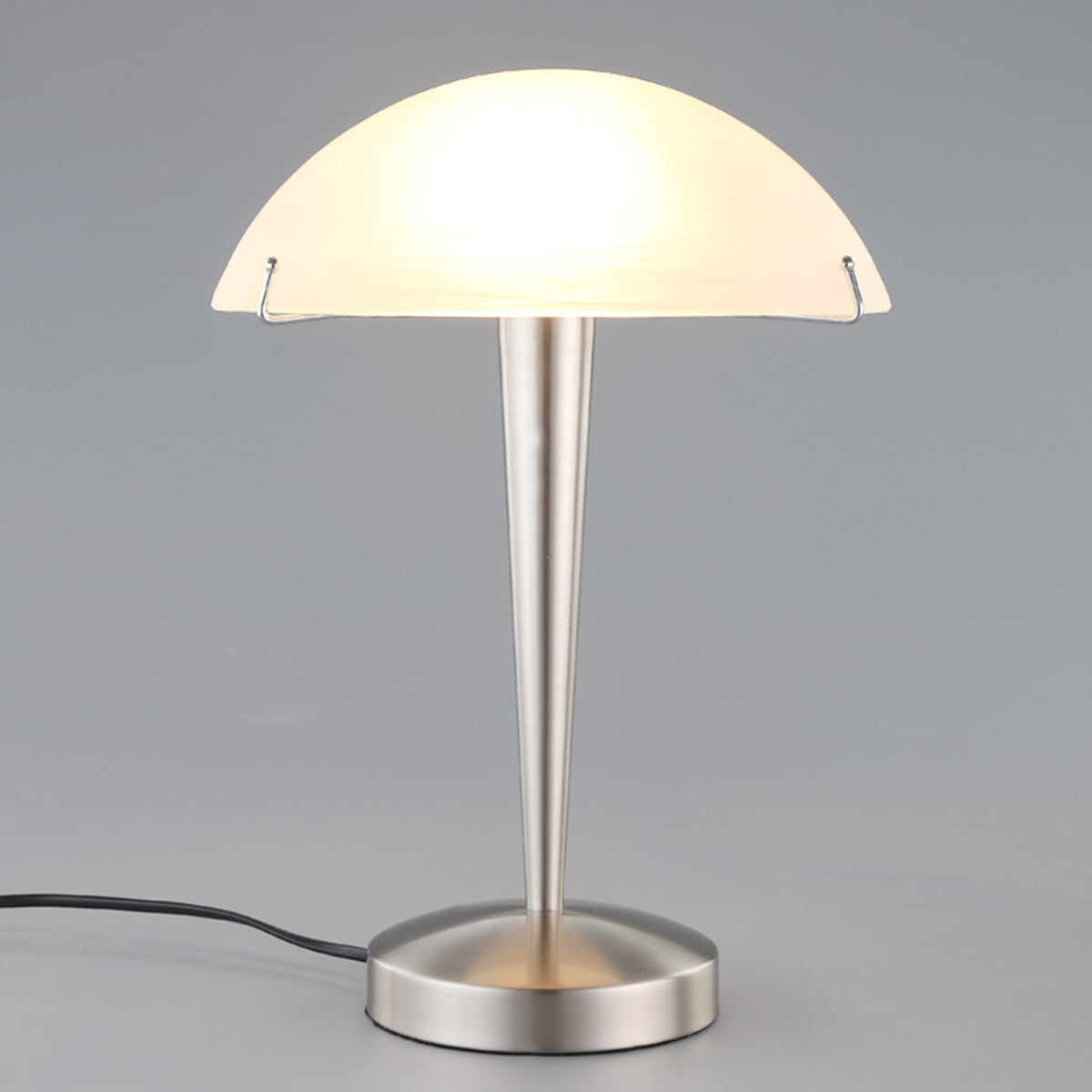 Lindby Tischlampe Viola mit Touchschalter nickel matt Schreibtischleuchte E14 - 4251096516838