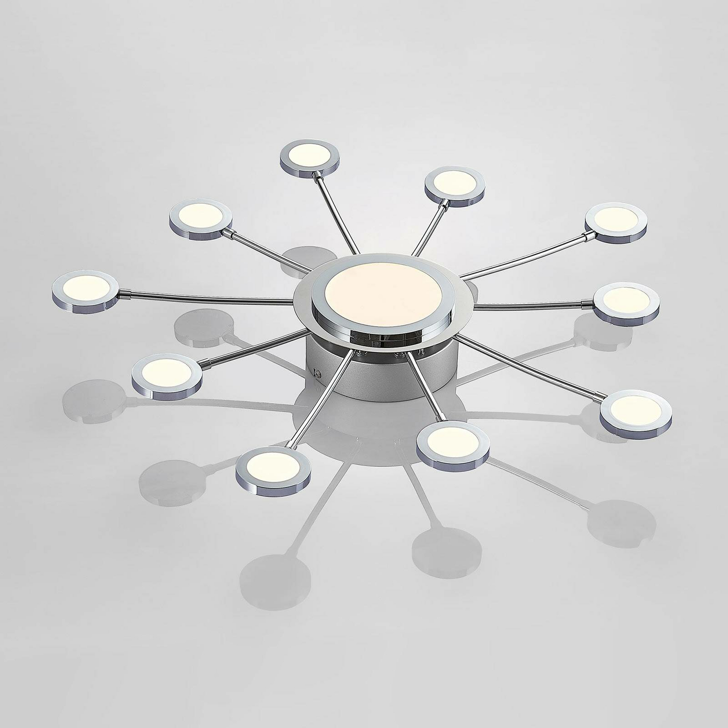 B-Ware Lindby Led Deckenlampe Meru Deckenlampe Lampe Leuchte Rgbw Chrom Weiß427