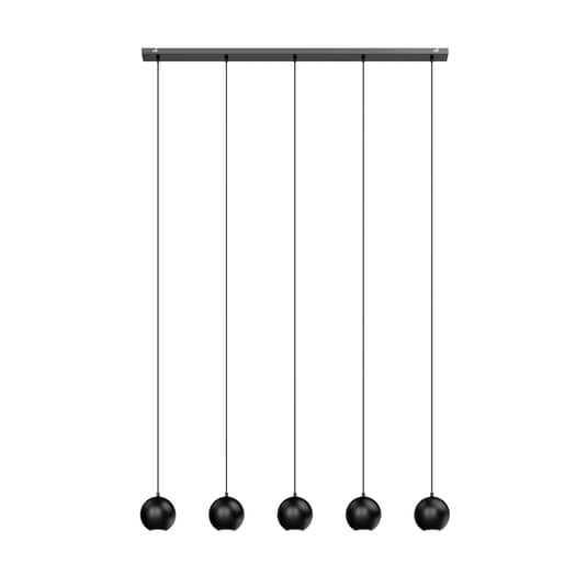 Euluna Pendelleuchte Midnight Deckenlampe Hängeleuchte 5-flammig GU10 Schwarz758