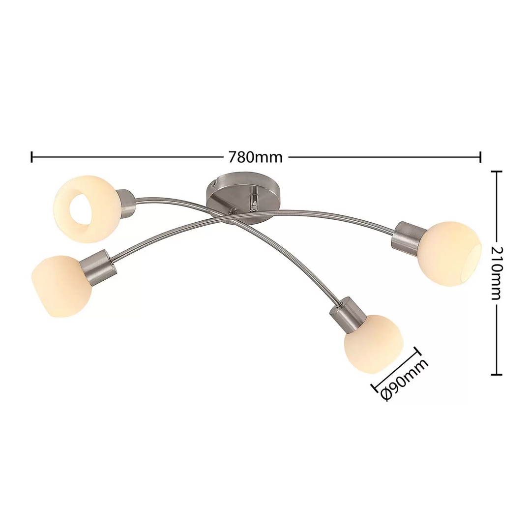 Lindby Lioma Deckenleuchte 4-flammig nickel Deckenlampe Leuchte SIEHE TEXT/FOTO