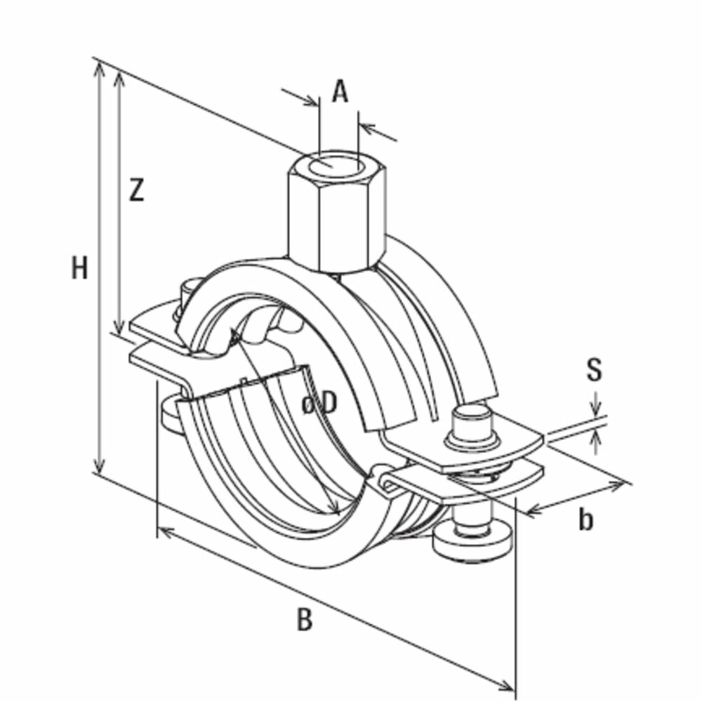 B-Ware Fischer 560578 Rohrschelle Frs 3/4" Nicht Rostend Stahl Heizung Gelenk