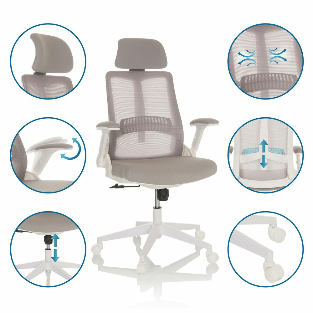B-Ware Hjh Office Vendo W Home Office Bürostuhl Grau Drehstuhl Arbeitsstuhl Stuhl Büro