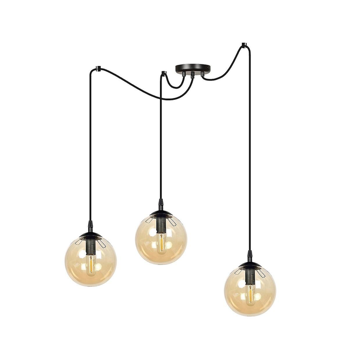Emibig Lighting Gigi Black Glass Globe Cluster Pendelleuchte Deckenleuchte Lampe