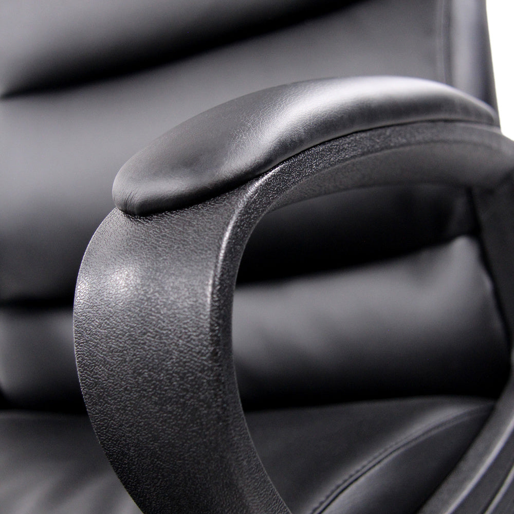 hjh OFFICE Bürostuhl Chefsessel FUTURA 100 Kunstleder schwarz ergonomisch 110kg - 4251084676155
