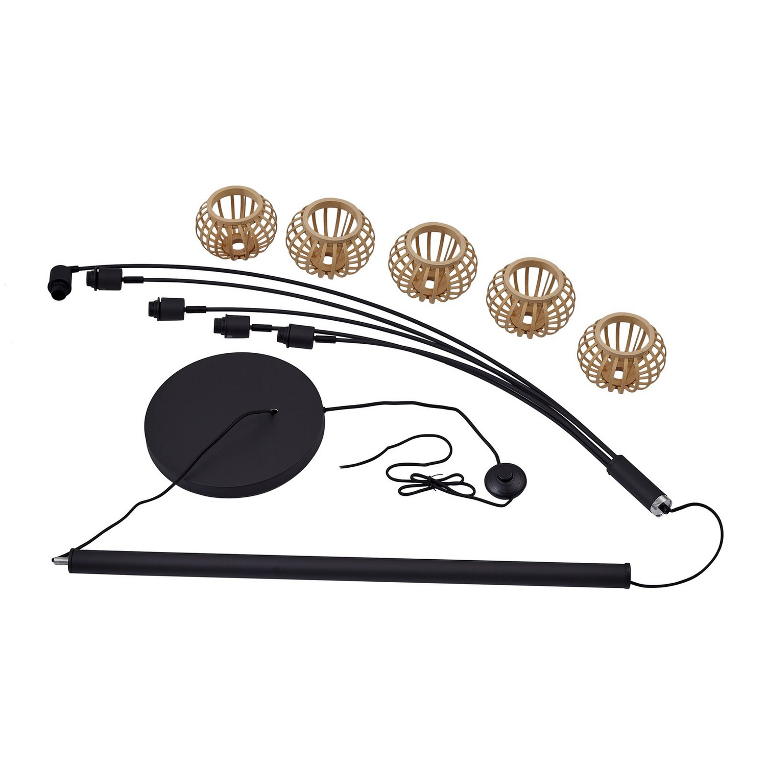 Lindby Stehleuchte Lielle Bambus Natur 190 Cm Stehlampe Lampe Leuchte Spot Li180 B-Ware - 4251911793215