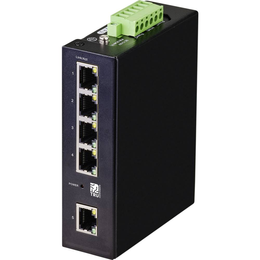 B-Ware Tru Components Industrial Ethernet Switch 1+4 Port 10 / 100 / 1000 M Bit/S Router