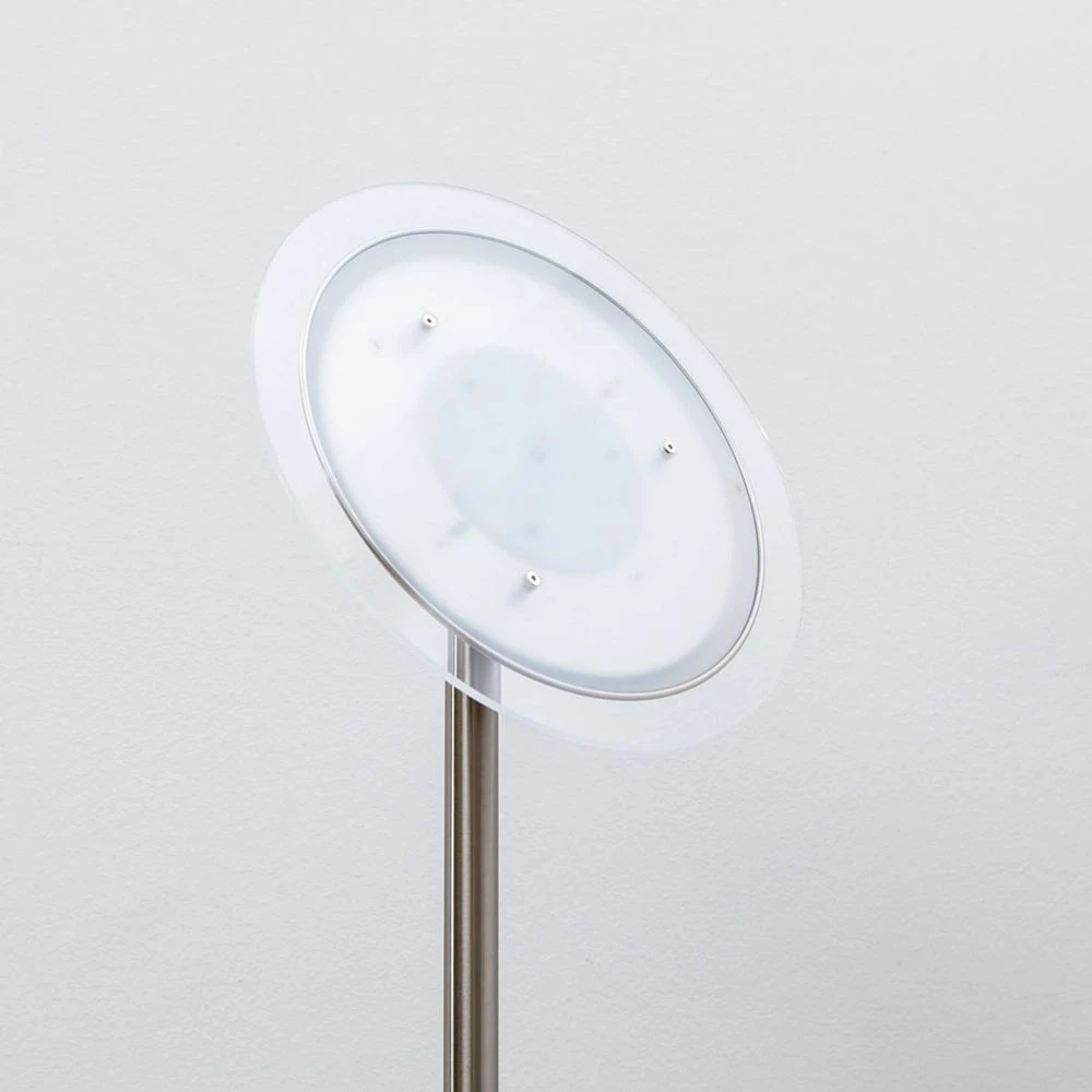Plafonnier LED Lindby Malea, lampadaire, lampe, luminaire, nickel mat