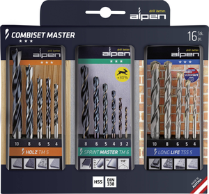 B-Ware Alpen 0000811003100 Combiset Master Universal Bohrersortiment Universal Bohrer