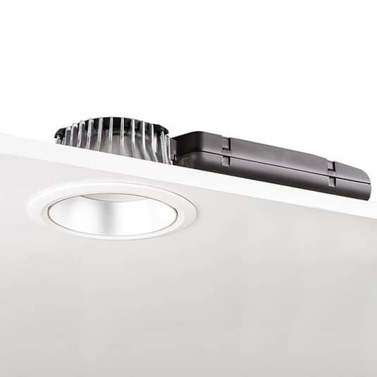Glamox LED-Downlight D70-RF155 HF Deckenlampe Einbaulampe Lampe LED 14W silber