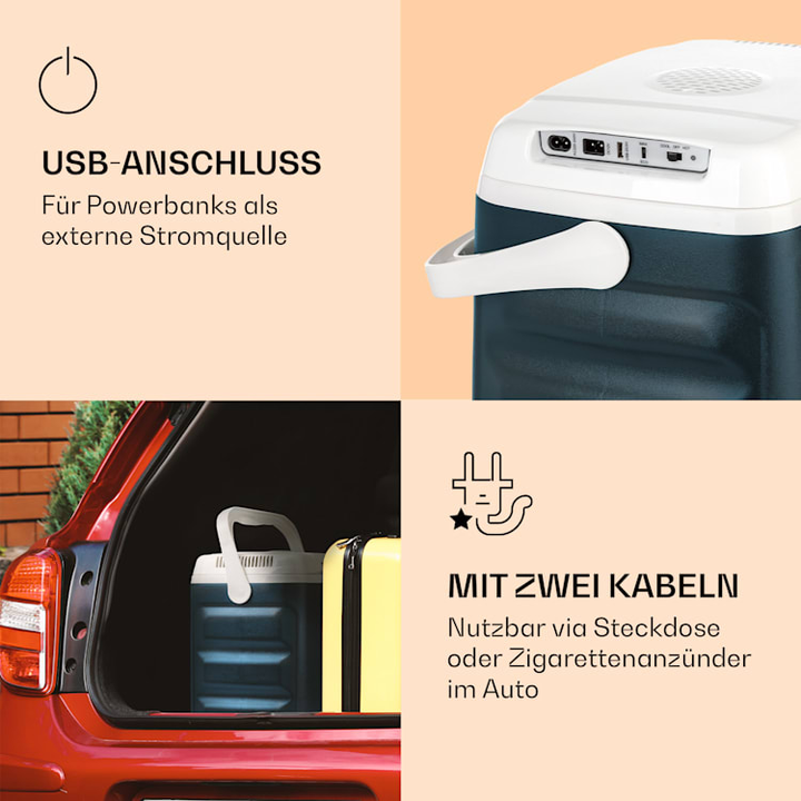 Klarstein BeerBelly 29 Elektrische Kühlbox Warmhaltebox Kühltruhe Isolierbox