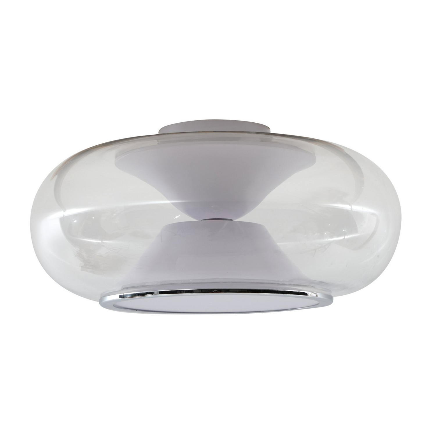B-Ware Lucande Deckenleuchte Deckenspot Led Orasa Glas Weiß Klar Beleuchtung