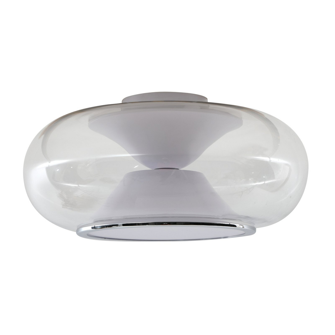Lucande Led Deckenleuchte Orasa Glas Weiß/Klar ø 43 Cm Deckenlampe Lampe Leuchte B-Ware