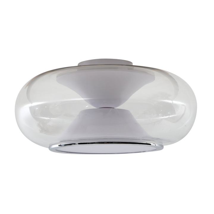 Lucande Led Deckenleuchte Orasa Glas Weiß/Klar ø 43 Cm Deckenlampe Lampe Leuchte B-Ware