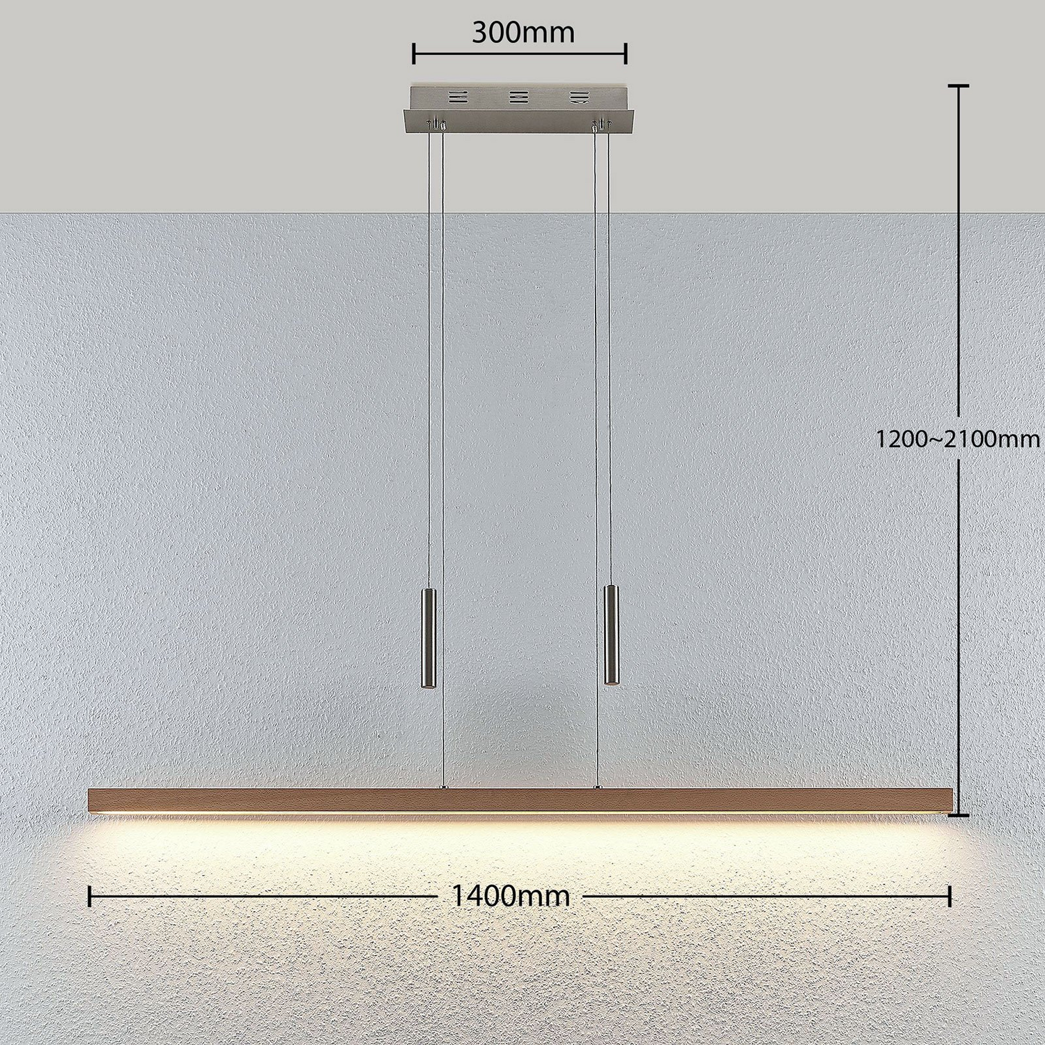 Lucande Led Holz Balkenpendelleuchte Tamlin Pendelleuchte Hängeleuchte Lampe 738 B-Ware - 4251096562507
