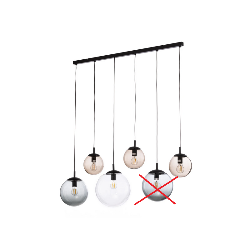 TK Lighting Hängeleuchte Esme Hängelampe LED Glas multicolor SIEHE TEXT/FOTO