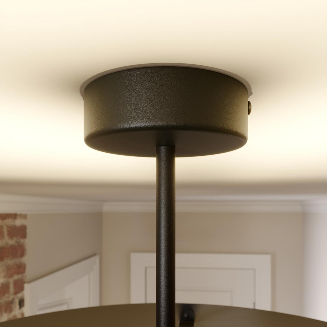 Euluna Deckenlampe Modul Deko Deckenlampe E27 Frez Musterschirm ø 39cm Schwarz B-Ware