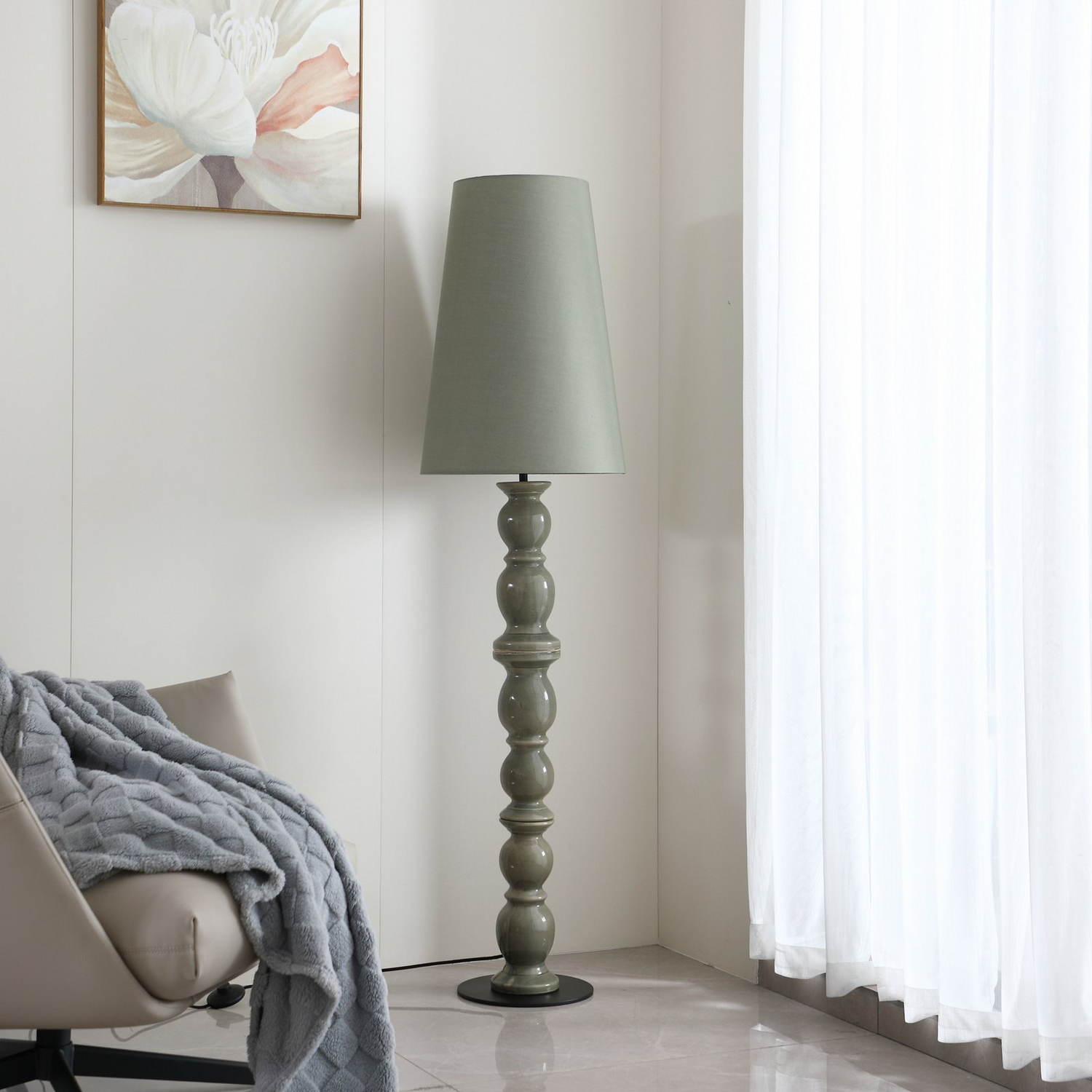 Lampadaire Lucande Lyndorin, lampe sur pied, éclairage, lampe, lampadaire