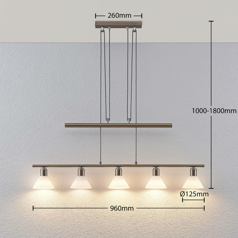 Lindby Pendelleuchte Delira Deckenleuchte Hängelampe Deckenlampe Küchenlampe E14