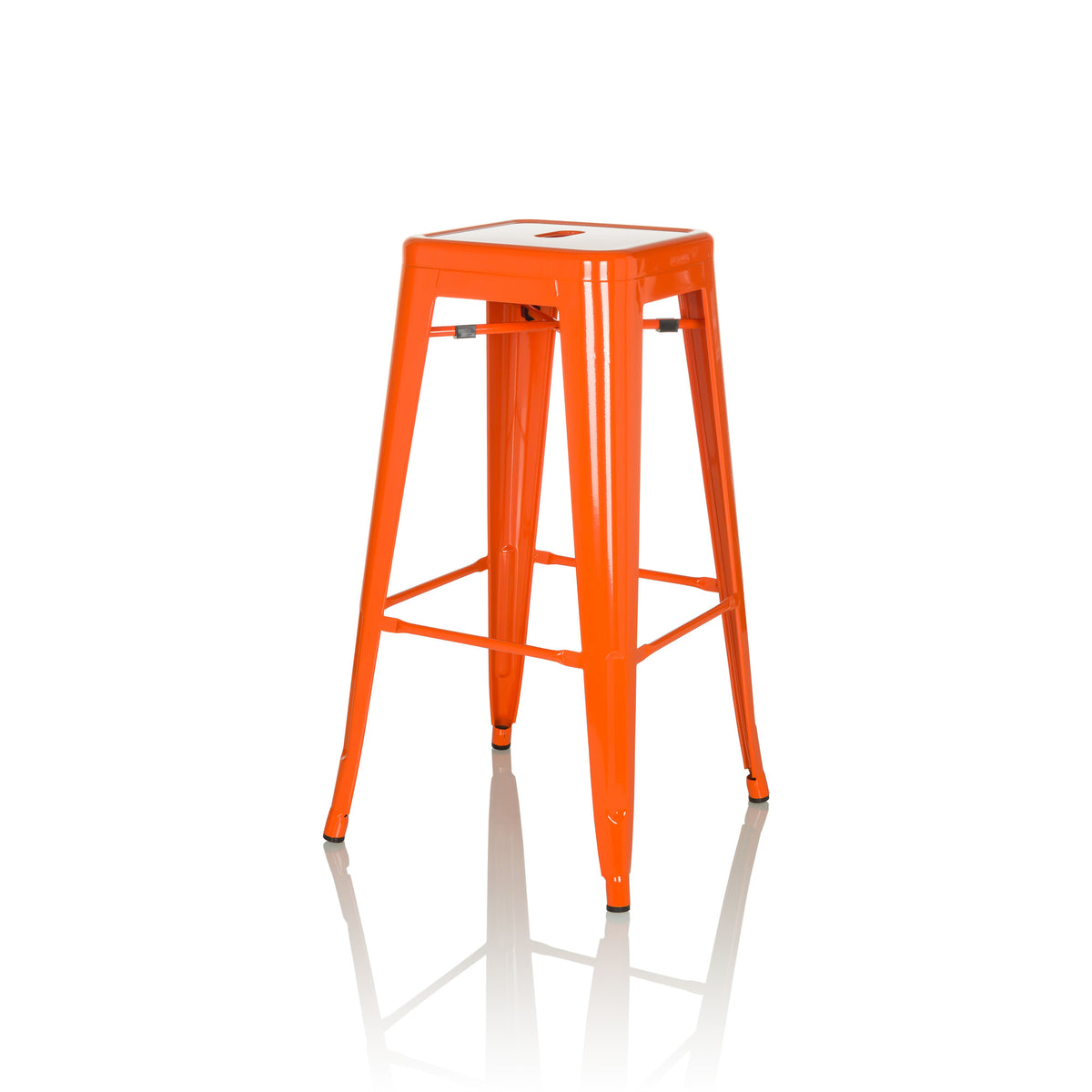 hjh OFFICE Barhocker Hocker Sitzgelegenheit Stahl orange stapelbar VANTAGGIO - 4064323035268