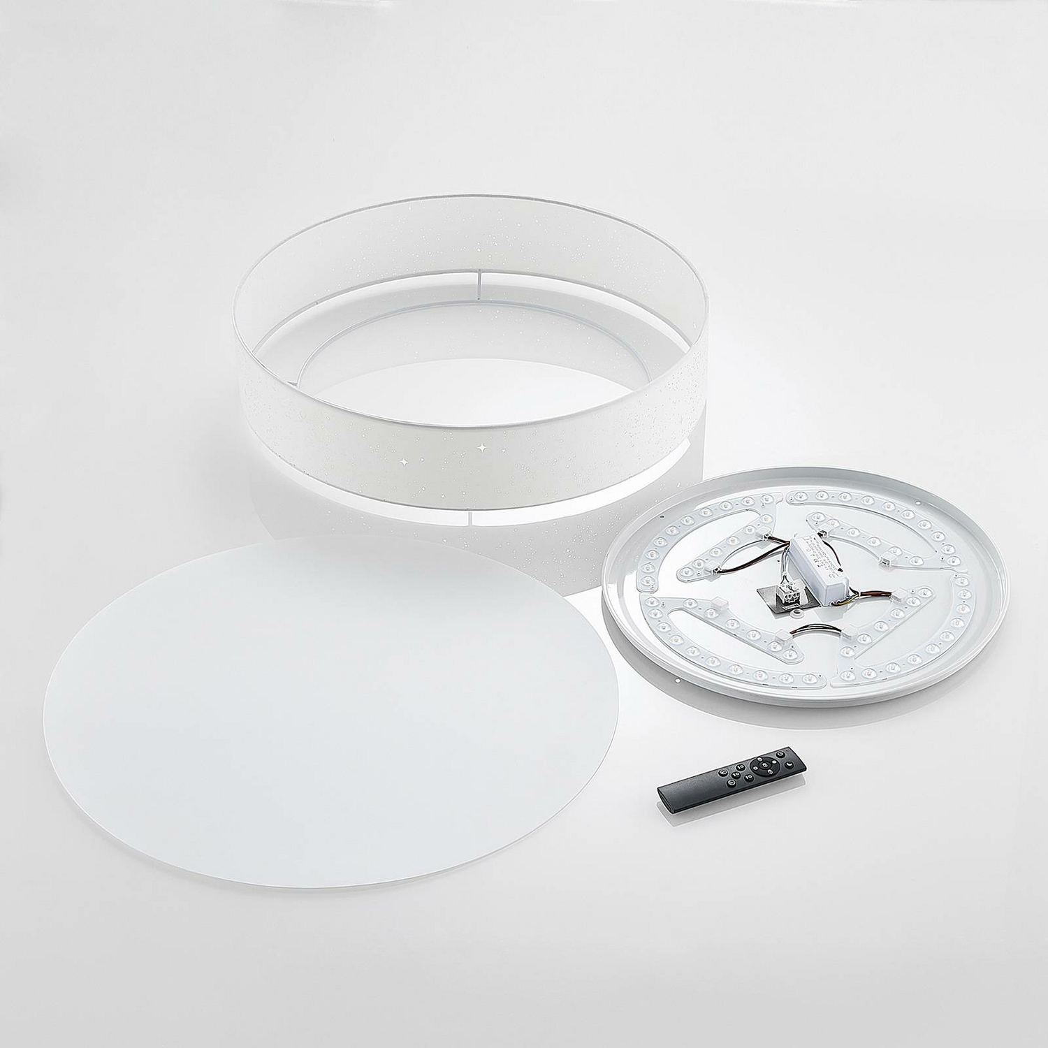 Lindby Ellamina Led Deckenlampe Deckenlampe Lampe Wohnzimmerlampe ø 60 Cm Weiß B-Ware - 4251096586633