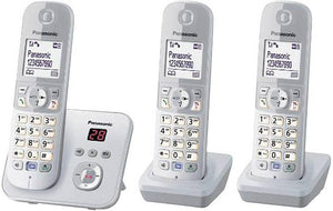 B-Ware Panasonic Kx Tg6823 Trio Schnurloses Telefon Analog Anrufbeantworter Silber Grau