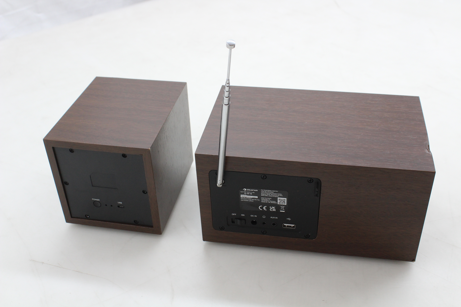 Auna Silver/Black Star Mini Internetradio Walnuss Holz Dab+ Siehe Text + Fotos B-Ware