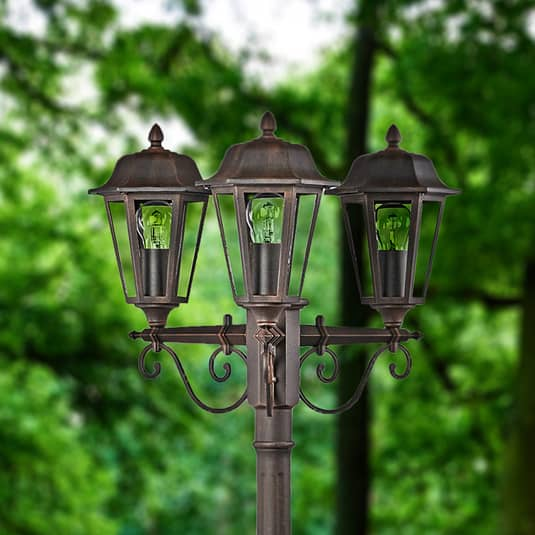Lindby Kandelaber Lampe Leuchte Laterne Wegleuchte 3x 60W UNVOLLSTÄNDIG