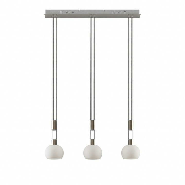 Lindby Aurell Led Pendellampe Lampe Pendelleuchte Leuchte Glas 3 Flammig Nickel B-Ware - 4251096573312